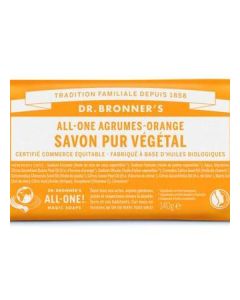 Dr Bronner's Pain De Savon Agrumes Orange 140g
