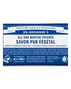 Dr Bronner's Pain De Savon Menthe Poivree 140g