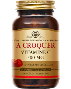 Solgar Vitamine C 500mg Framboise Comprimés à Croquer x90