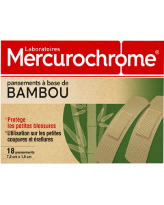 Mercurochrome Pansements à Base de Bambou x18