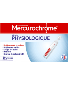 Mercurochrome Sérum Physiologique Unidoses 5ml x30