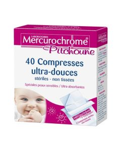 Mercurochrome Pitchoune Compresse Ultra Douce Stérile x40