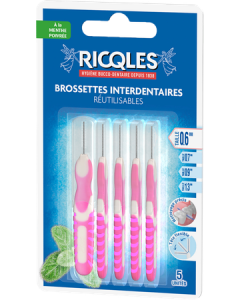 Ricqles Brossettes Interdentaires Réutilisables 0mm6 x5