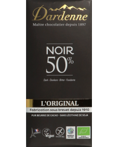 Dardenne Tablette Chocolat Noir 50% Bio 100g