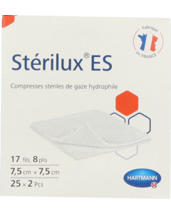 Sterilux Es Compresse Sterile 7cm5 X 7cm5 Sac2 25