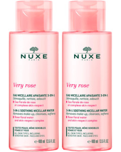 Nuxe Very Rose Eau Micellaire Peaux Sensibles 400ml x2