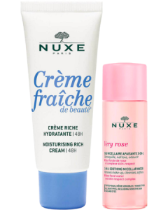 Nuxe Crème Fraiche De Beauté Riche Hydratante 48h 30ml + Eau Micellaire Very Rose 50ml