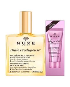 Nuxe Huile Prodigieuse 100ml + Shampooing Hair Prodigieux 30ml​