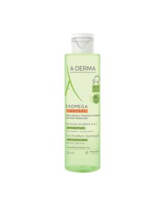 A-Derma Exomega Control Gel Lavant Émollient Anti-Démangeaisons 2en1 Corps et Cheveux 200 ml