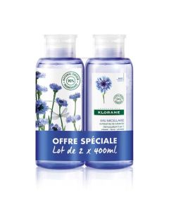 Klorane Bleuet Eau Micellaire Nettoyante 2x400ml
