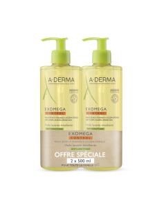 A-Derma Exomega Control Huile Lavante Emolliente 2x500 ml