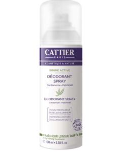 Cattier Déodorant Femme Brume Active Parfum Cardamome Patchouli 100ml