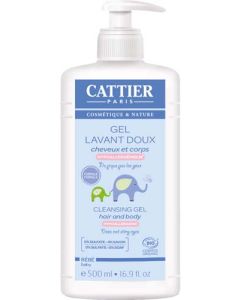 Cattier Bébé Gel Lavant Doux Cheveux et Corps 500ml
