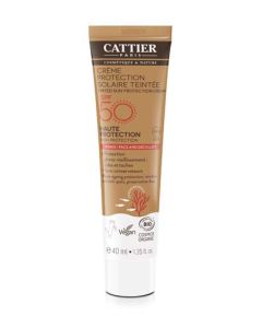 Cattier Crème Protection Solaire Bio Teintée SPF50