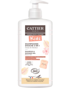 Cattier Shampooing Douche 2 En 1 Kids Parfum Fleur de Guimauve 500ml 