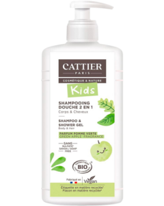 Cattier Shampooing Douche 2 En 1 Kids Parfum Pomme Verte 500ml