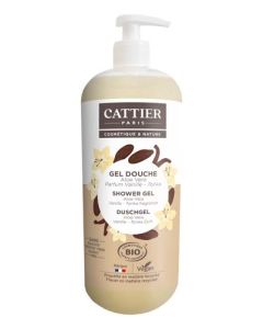 Cattier Gel Douche Sans Sulfate Parfum Vanille Tonka 1L