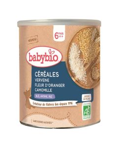 Babybio 5 Céréales Verveine Fleur d'Oranger Camomille Dès 6 Mois 220g