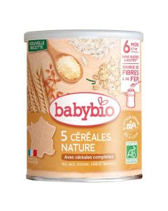 Babybio  3 Céréales Nature Blé, Avoine, Riz Dès 6 Mois 220g