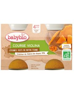 Babybio Courges Violina Dès 4 Mois 2x130g