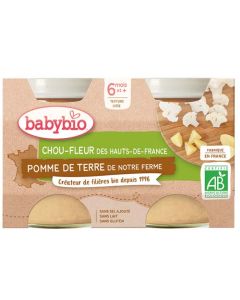 Babybio Chou-Fleur, Pomme De Terre Dès 6 Mois 2x130g