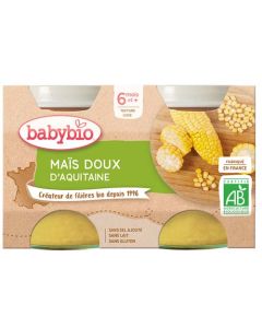 Babybio Maïs Doux D'Aquitaine Dès 6 Mois 2x130g