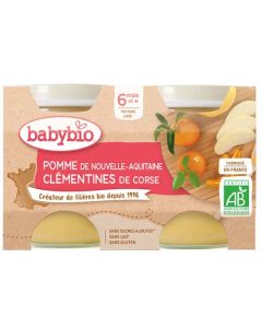 Babybio Pots Pomme, Clémentines Dès 6 Mois 2x130g