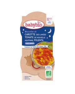 Babybio Carotte, Tomate, Polenta à L'Origan Dès 12 Mois 2x200g