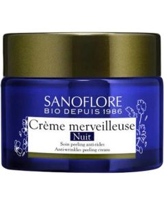 Sanoflore Crème Merveilleuse Nuit Soin Peeling Anti-Rides Bio 50 ml