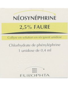 Néosynéphrine 2.5% Faure Collyre Unidose