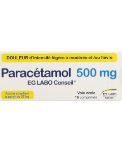 Paracetamol Eg Labo Conseil 500mg Comprime 16