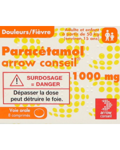 Paracetamol Arrow Conseil 1g Comprime 8