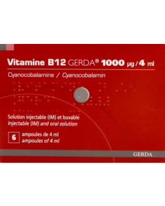 Gerda Vitamine B12 1000mcg/4ml Solution Injectable Buvable 4ml x6