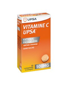 UPSA Vitamine C 500mg  Arôme Orange 30 Comprimés à Croquer 
