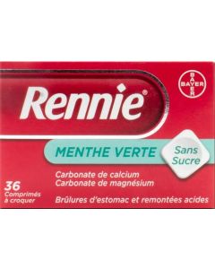 Rennie Sans Sucre 36 comprimés à croquer