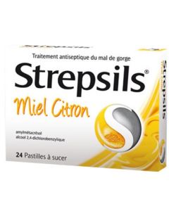 Strepsil Miel Citron 24 pastilles à sucer