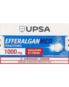 UPSA EfferalganMed 1000mg Effervescents 8 Comprimés