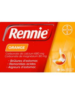 Rennie Orange Comprimés à Croquer x36