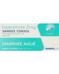 Sandoz Lopéramide 2mg 12 gélules