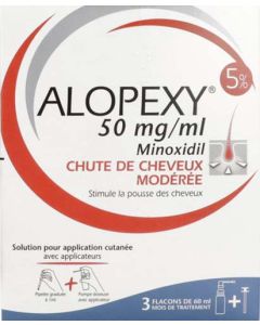 Alopexy 5mg/ml Solution pour Application Cutanée 3x60ml