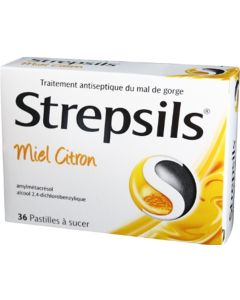 Strepsil Miel Citron 36 pastilles à sucer