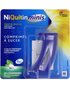 Niquitinminis Menthe Fr 4mg Sans Sucre Comprime A Sucer 20