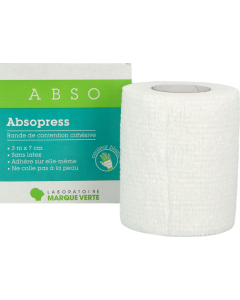Absopress Bande de Contention Cohésive Blanc 3mx7cm