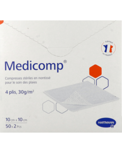 Medicomp Compresse Sterile 10cm X 10cm 2 X50