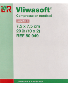 Lohmann Vliwasoft Compresse Stérile Non Tissée 7cm5 X 7cm5 S2 10