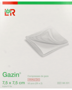 Lohmann Gazin Compresse Sterile 7cm5 X 7cm5 Sachet 2 25
