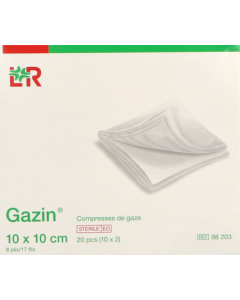Lohmann Gazin Compresse Stérile 10cm X 10cm Sachet 2 10