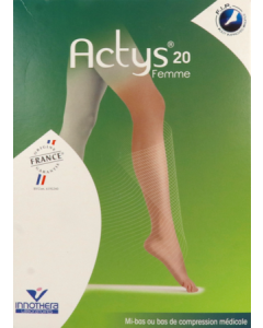 Actys20 2 Mi Bas Femme Noire Court T4