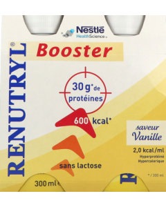 Renutryl Booster Sans Lactose Boisson Vanille 300ml X4