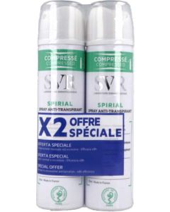 SVR Spirial Déodorant Anti Transpirant Spray Lot de 2x100ml